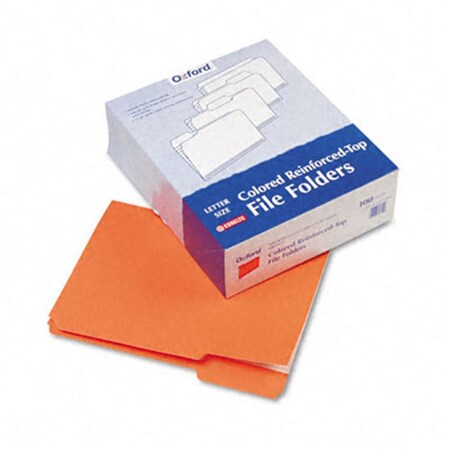 Pendaflex Two-Ply- Reinforced File Folders- 1/3 Cut- Top Tab- Letter- Orange, 100PK R15213ORA